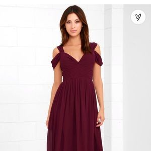 Burgundy maxi dress